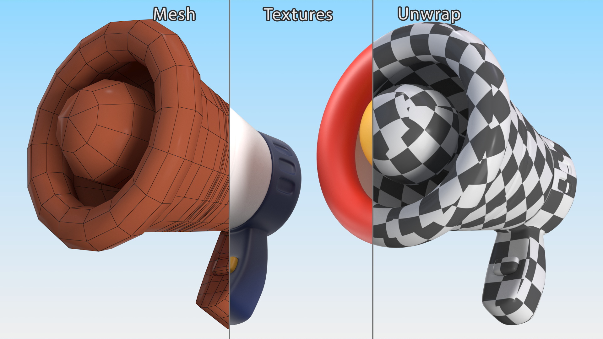3D model Megaphone Loudspeaker Stylized Icon