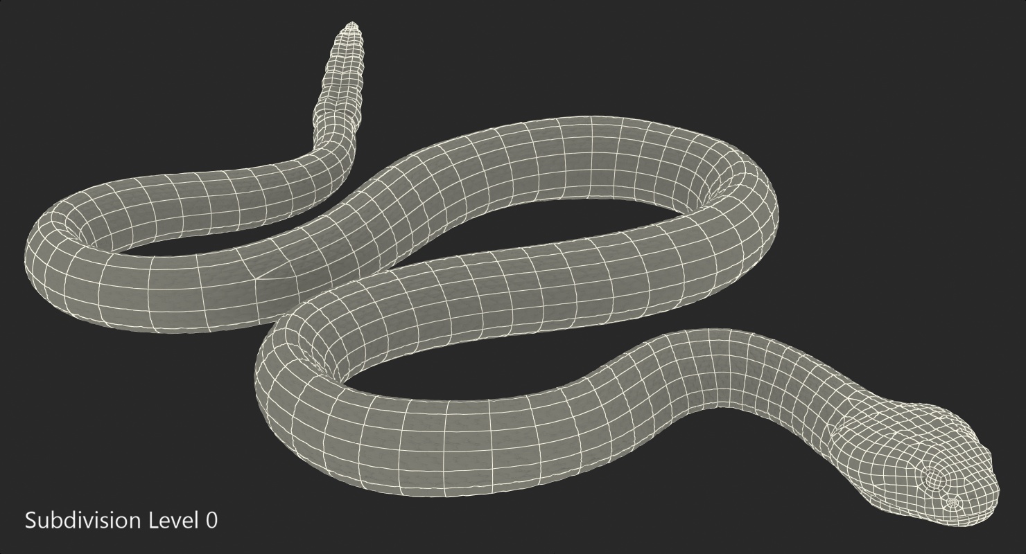 3D Light Rattlesnake Crawling Pose