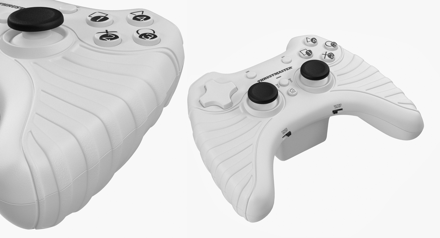 3D model Gamepad for PC and PlayStation Thrustmaster T Wireless White
