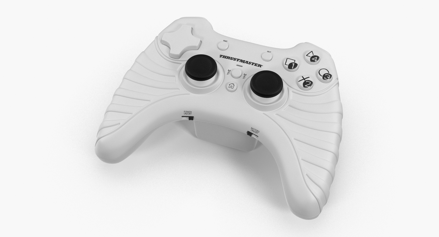 3D model Gamepad for PC and PlayStation Thrustmaster T Wireless White