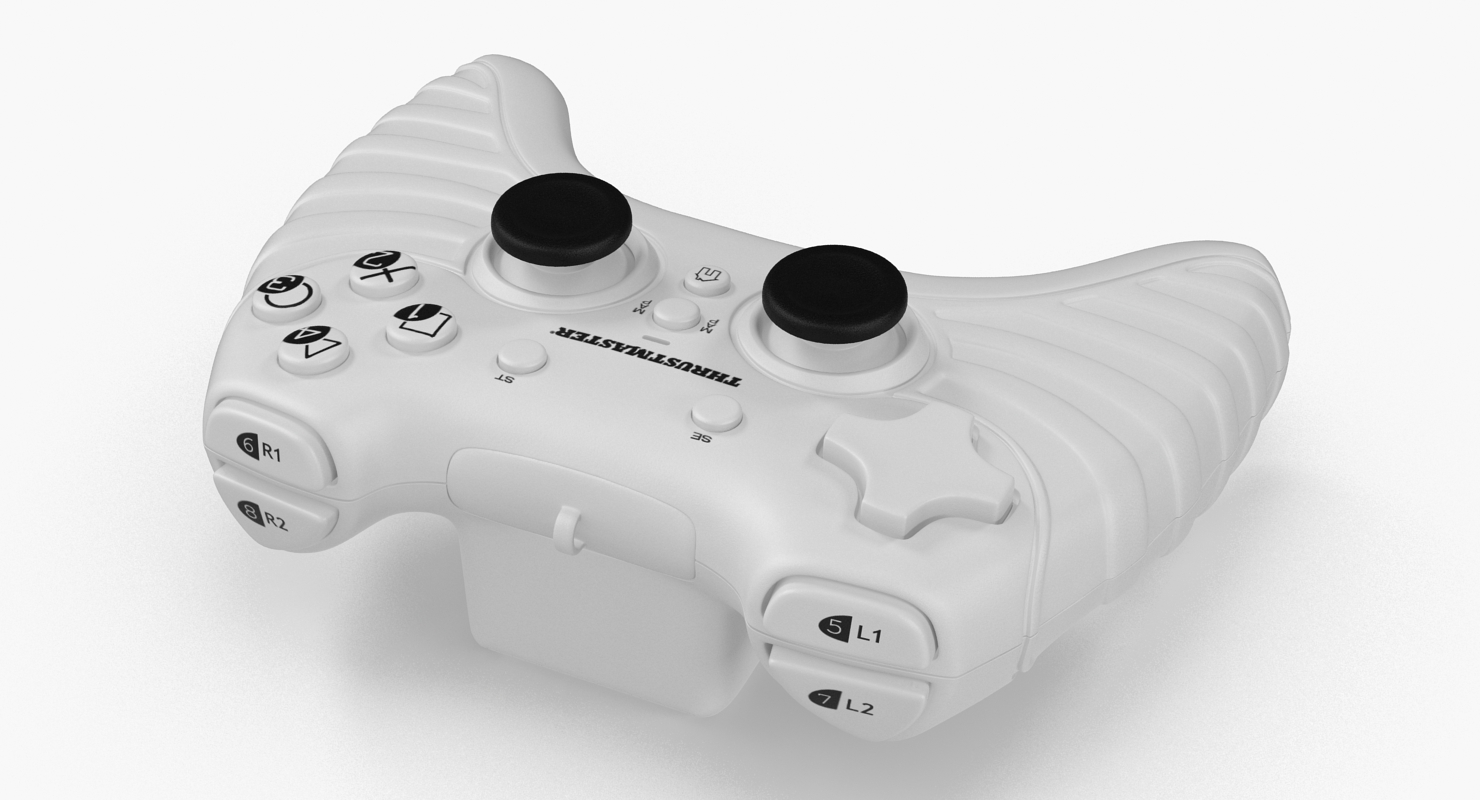 3D model Gamepad for PC and PlayStation Thrustmaster T Wireless White