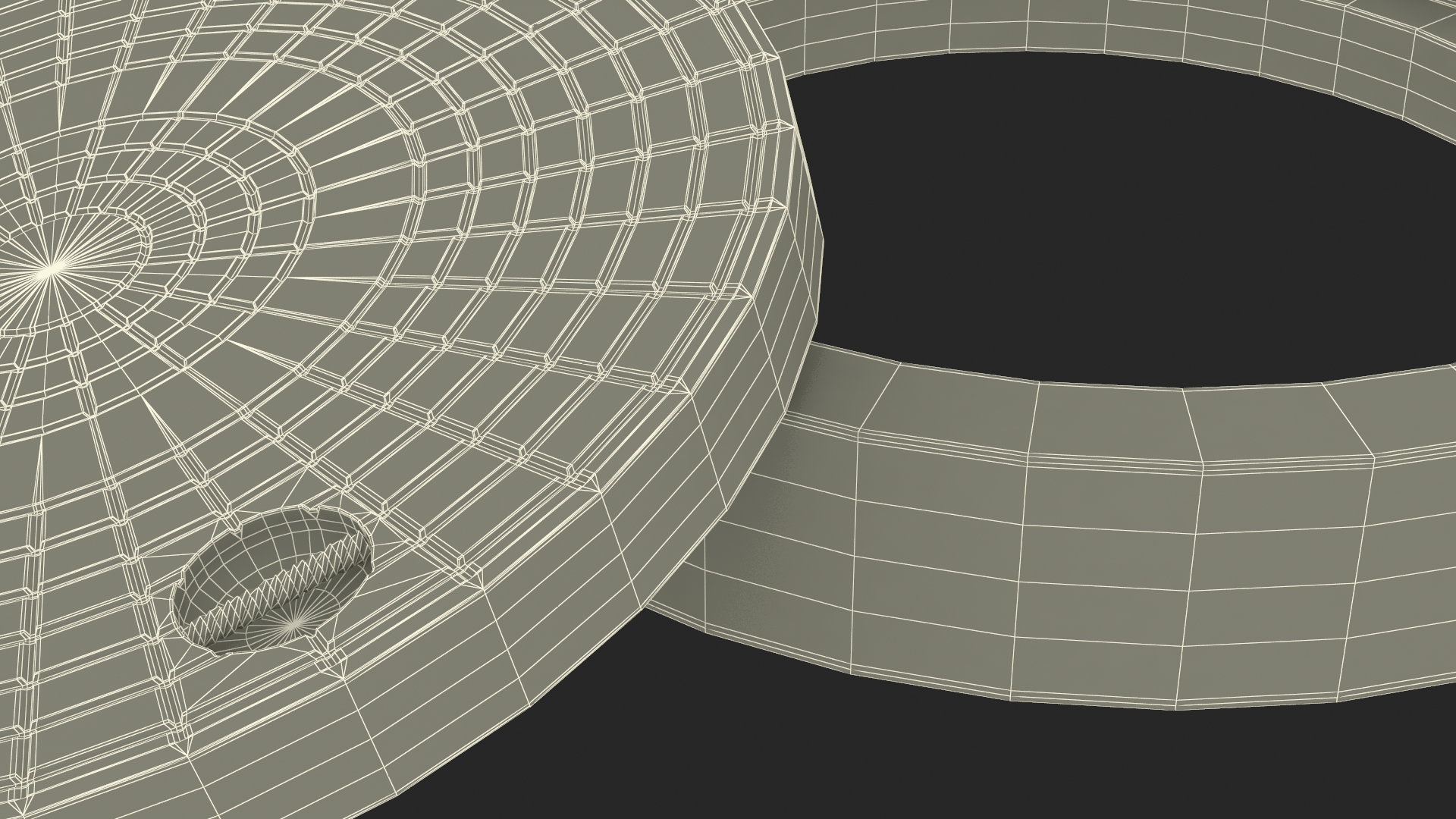 3D Round Concrete Manhole Cover model