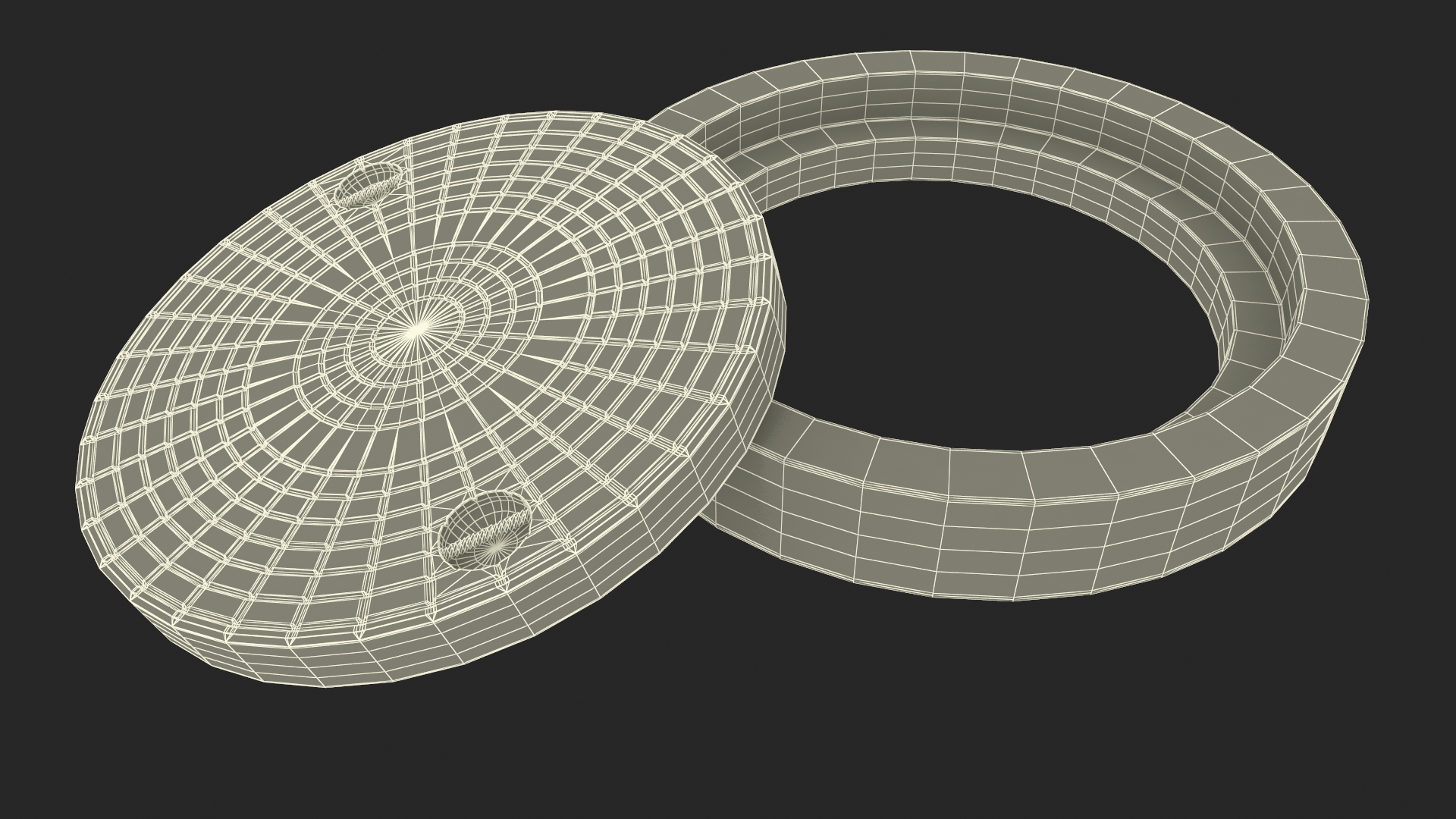 3D Round Concrete Manhole Cover model