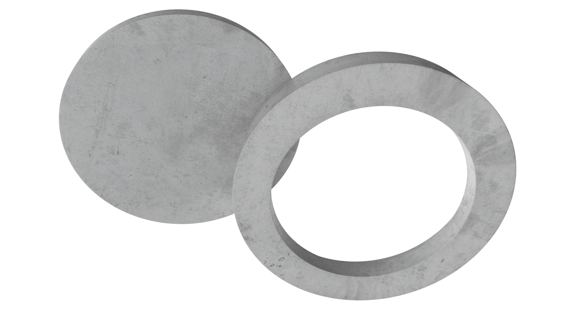 3D Round Concrete Manhole Cover model