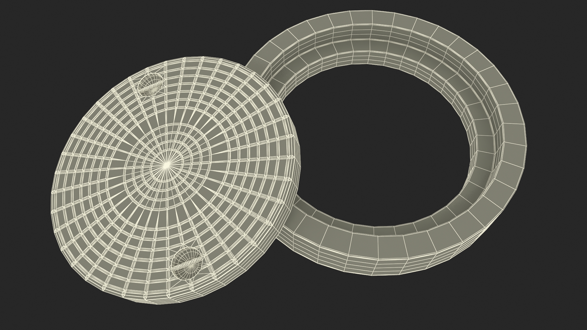 3D Round Concrete Manhole Cover model