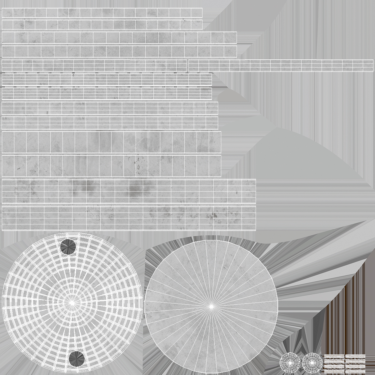 3D Round Concrete Manhole Cover model