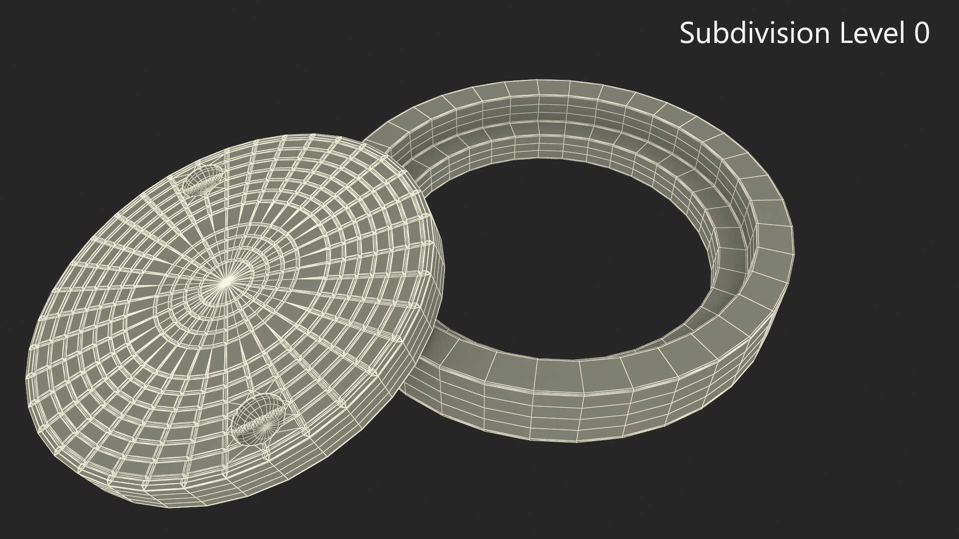 3D Round Concrete Manhole Cover model