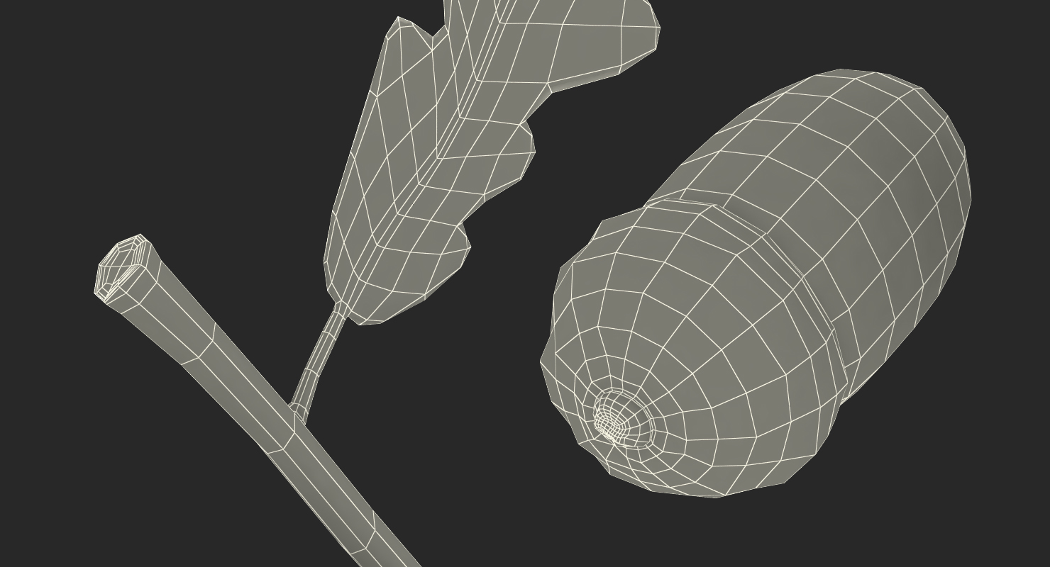 Oak Branch with Acorns 3D