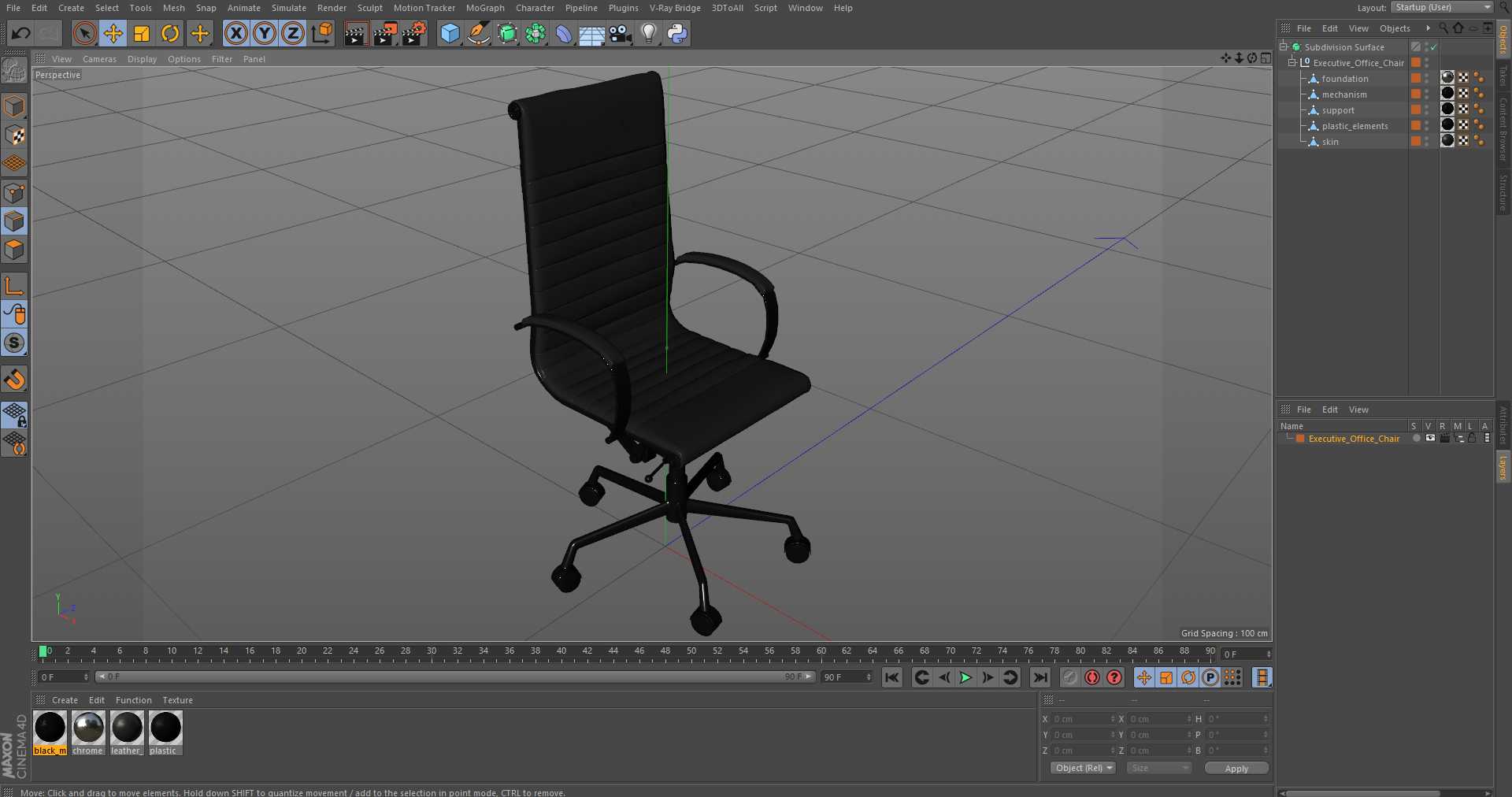 Executive Office Chair 3D