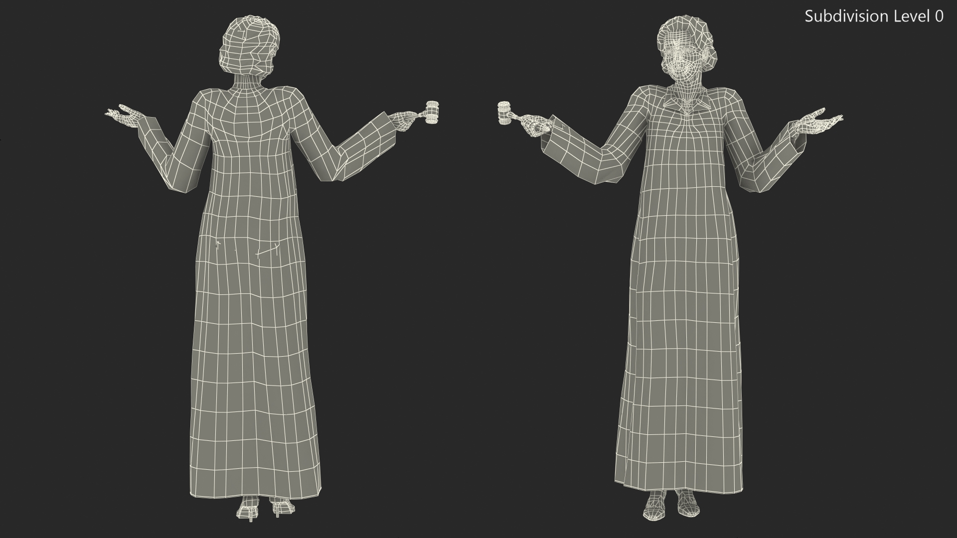 Light Skin Judge Woman 3D
