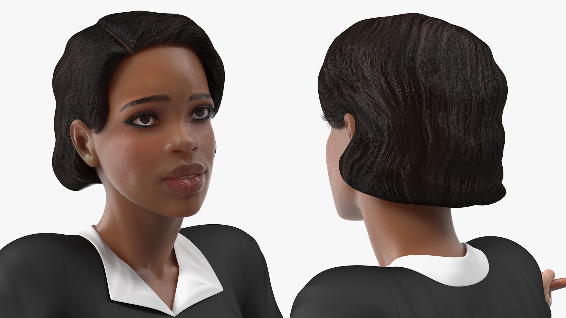 Light Skin Judge Woman 3D
