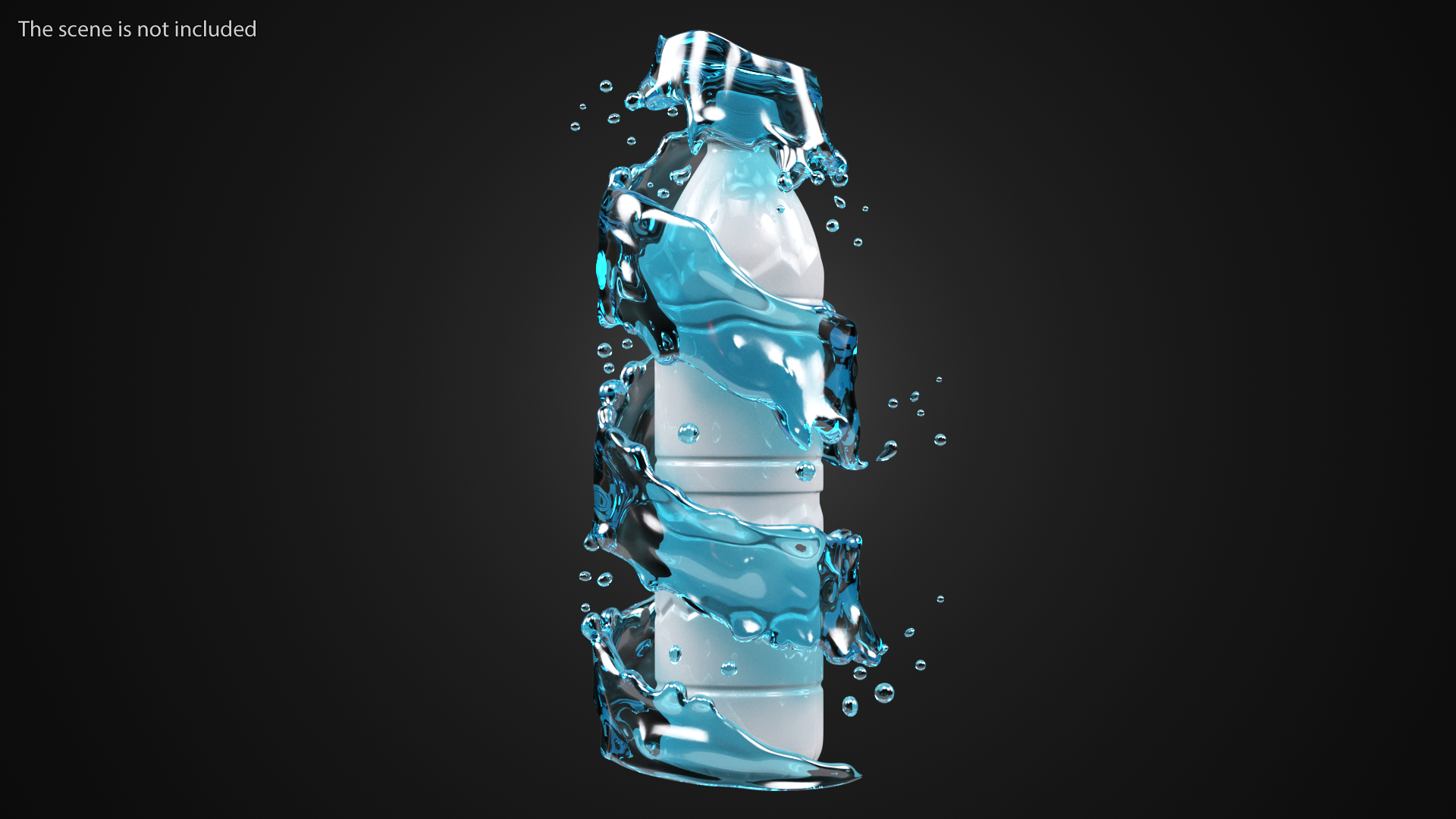 3D model Blue Water Twisted Splash
