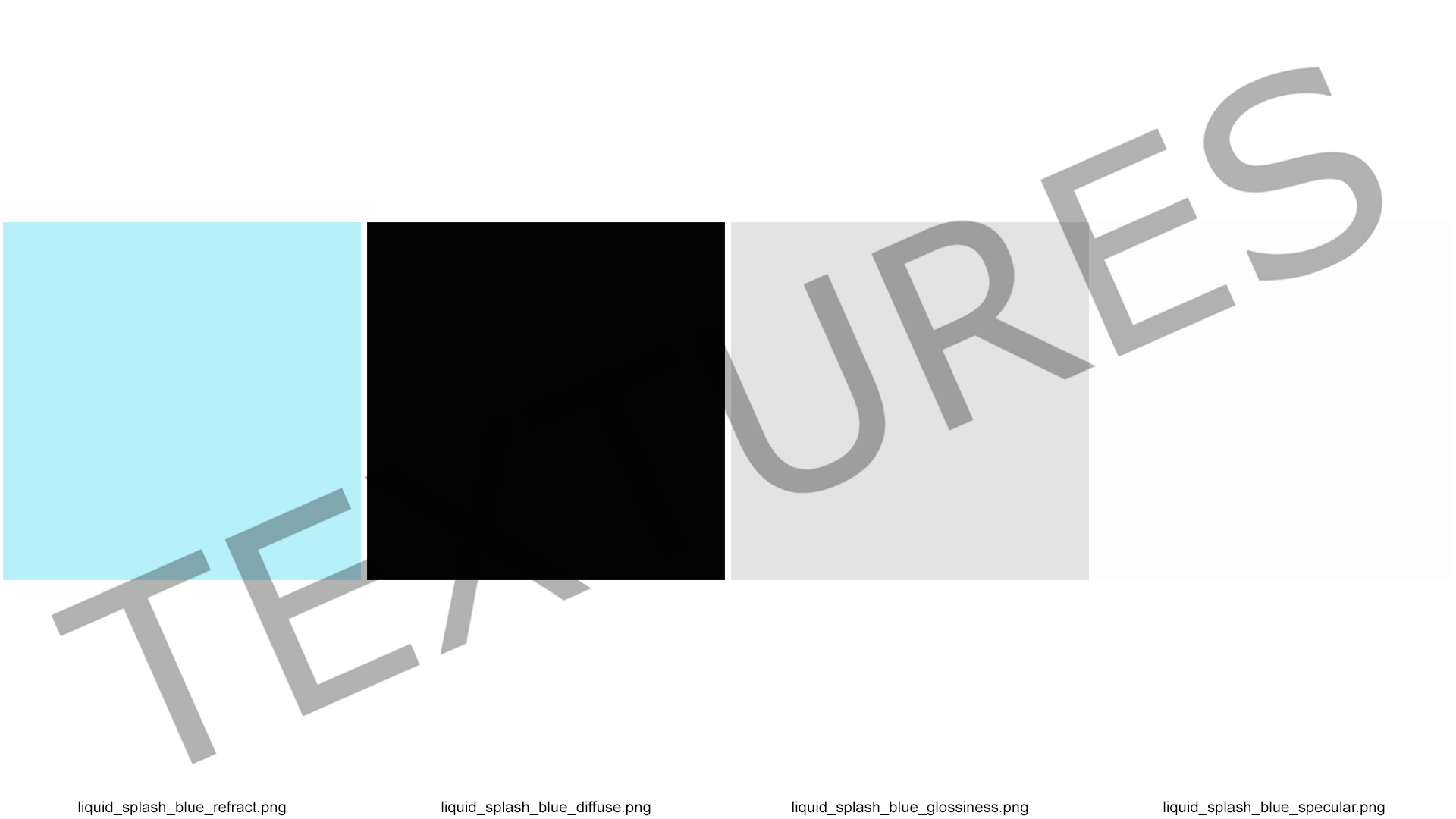3D model Blue Water Twisted Splash