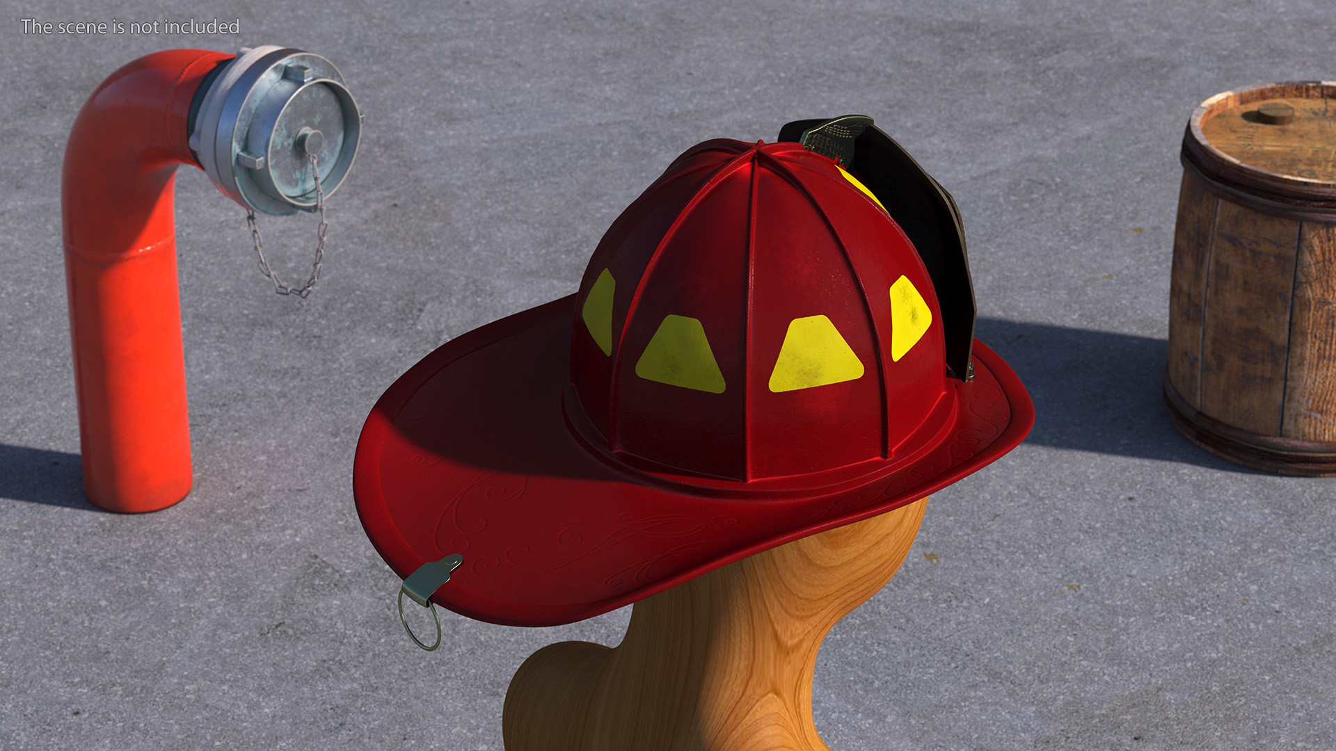 Firefighter Helmet with Number 343 3D model