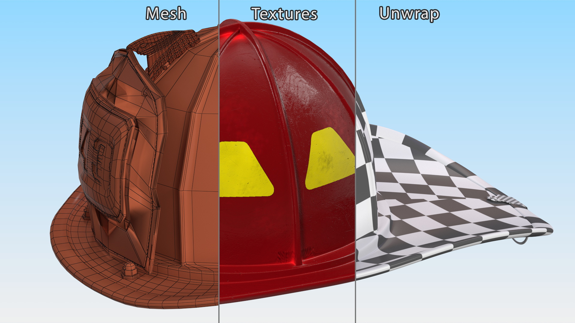 Firefighter Helmet with Number 343 3D model