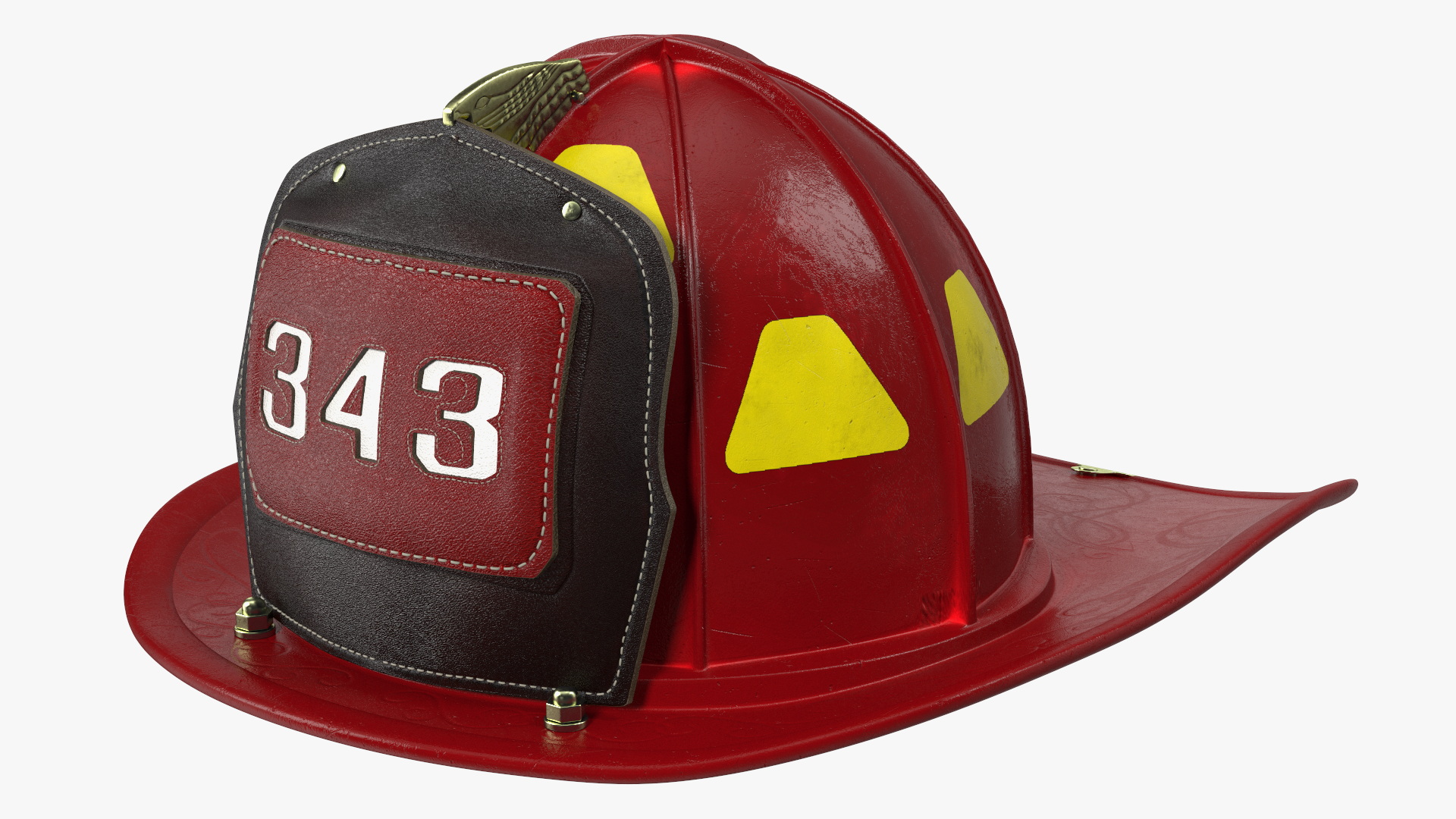 Firefighter Helmet with Number 343 3D model