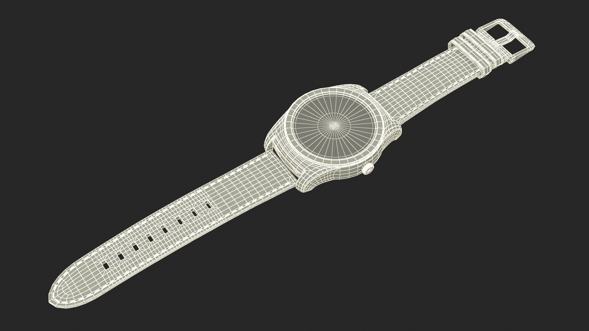 3D model Classic Leather Strap Wristwatch LG