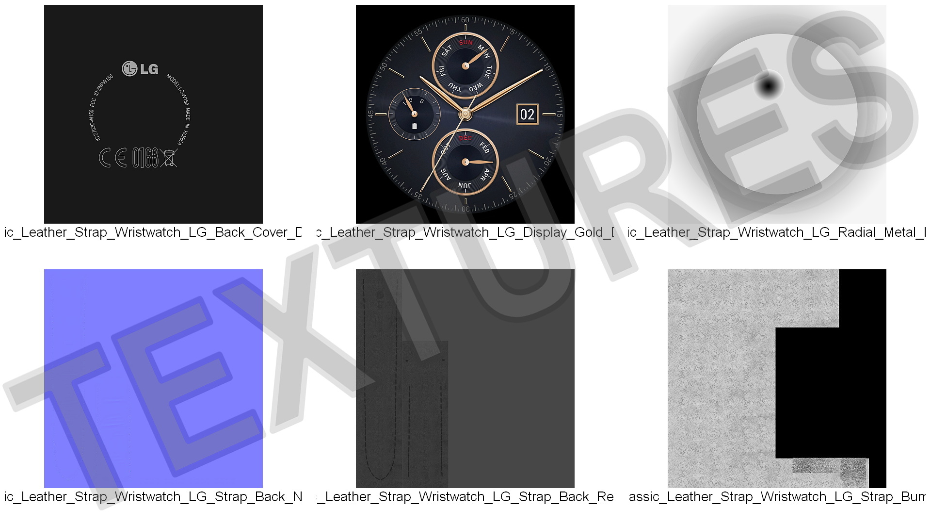3D model Classic Leather Strap Wristwatch LG