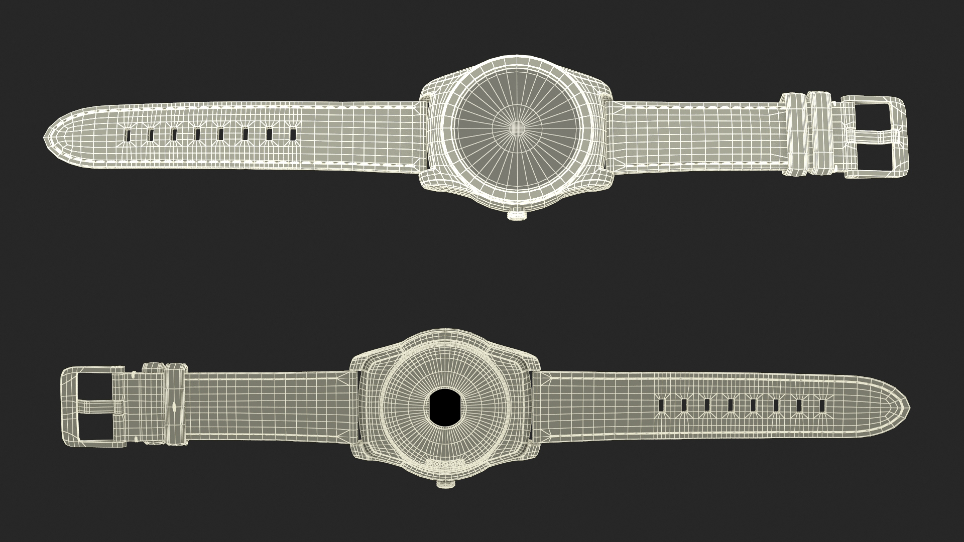 3D model Classic Leather Strap Wristwatch LG