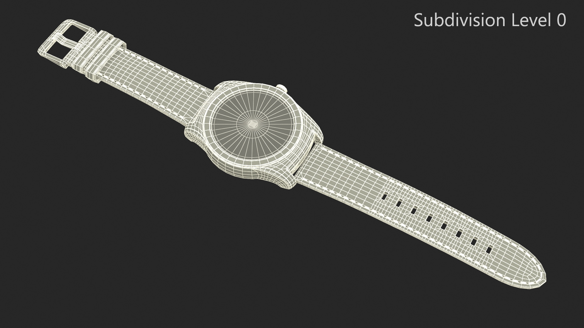 3D model Classic Leather Strap Wristwatch LG