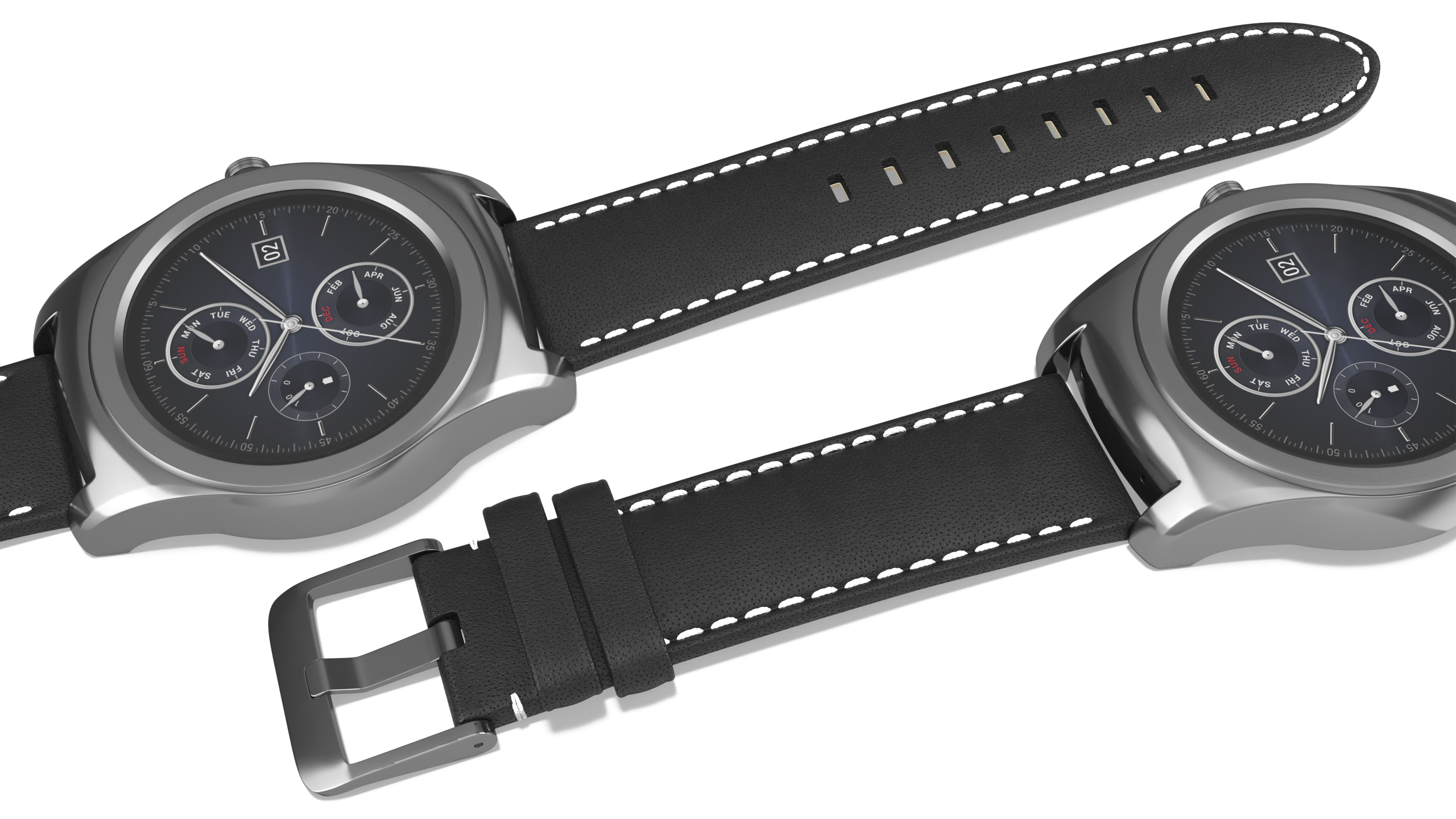 3D model Classic Leather Strap Wristwatch LG