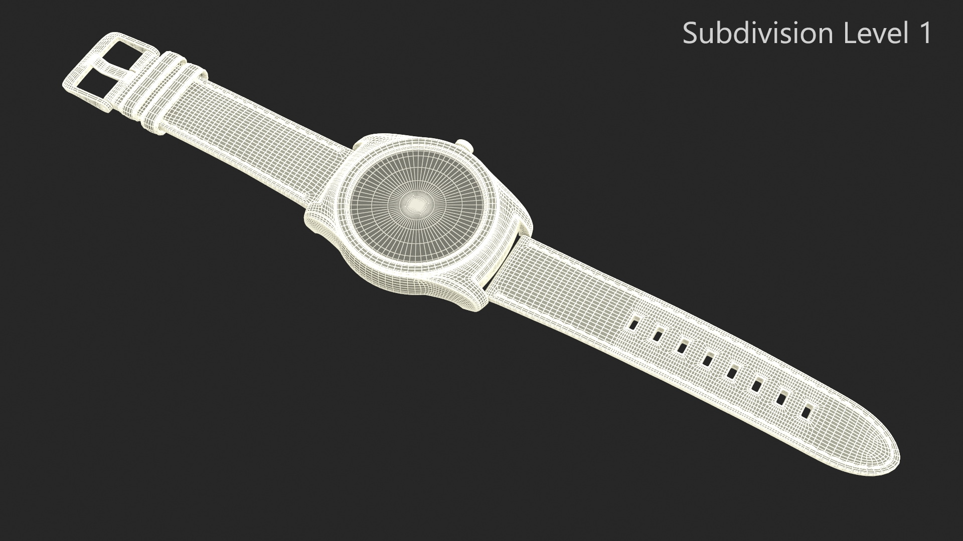3D model Classic Leather Strap Wristwatch LG