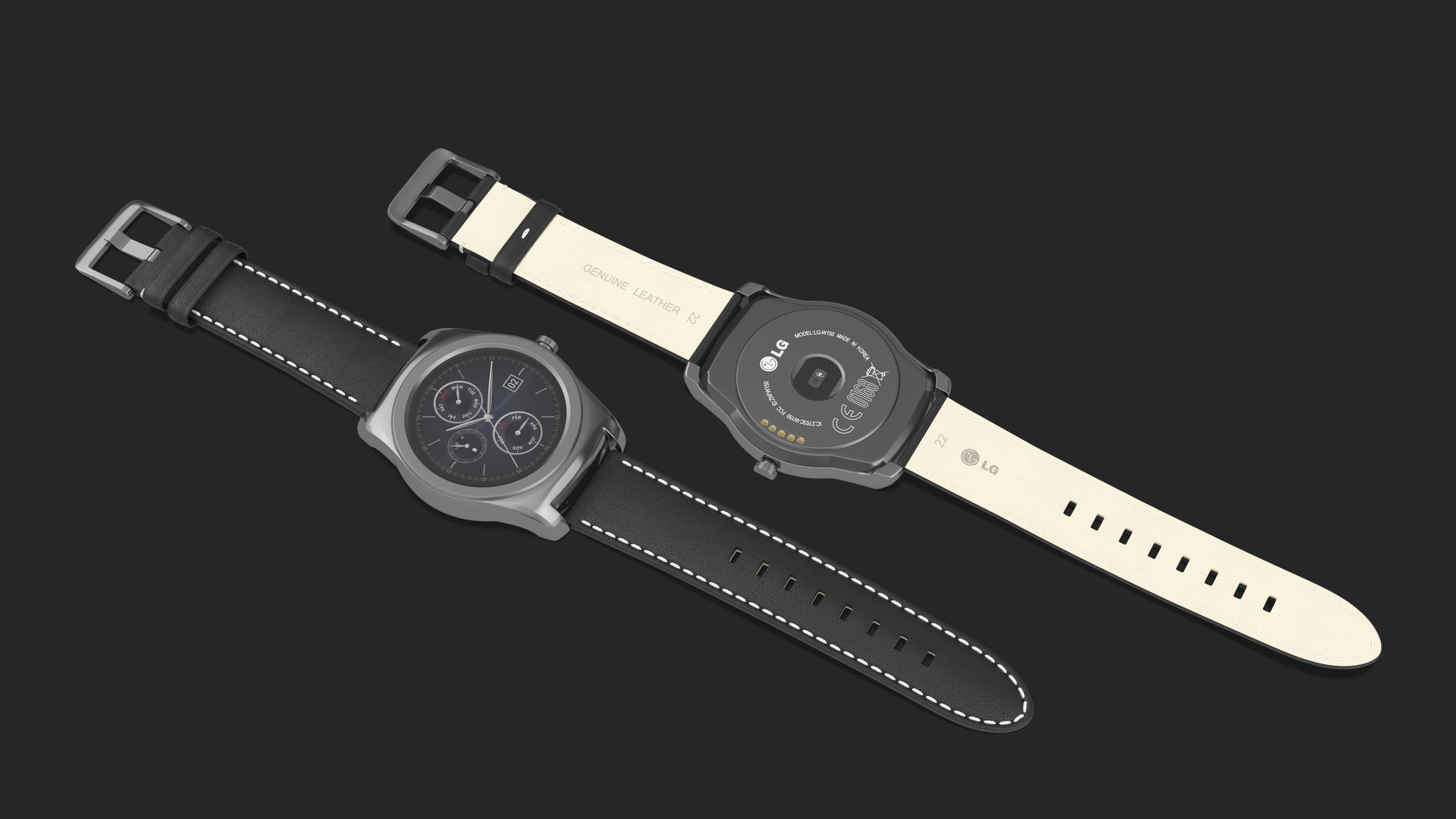 3D model Classic Leather Strap Wristwatch LG