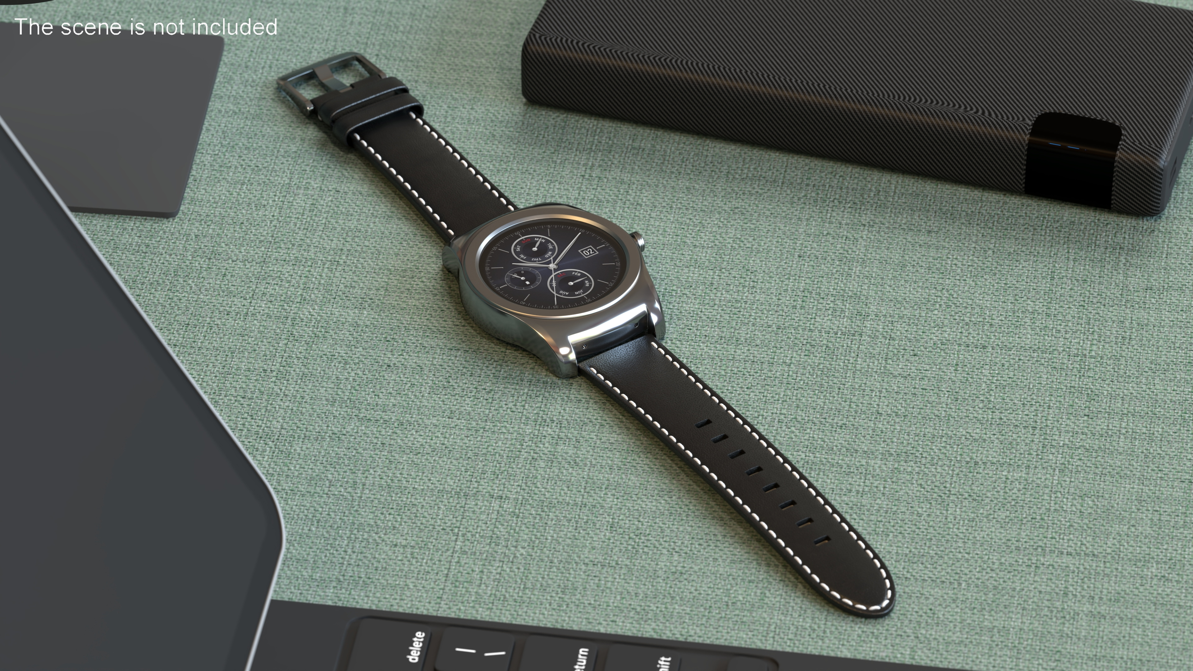 3D model Classic Leather Strap Wristwatch LG