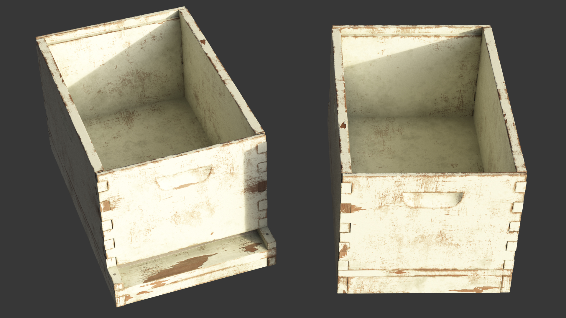 Painted Brood Box Cedar 8 frames 3D
