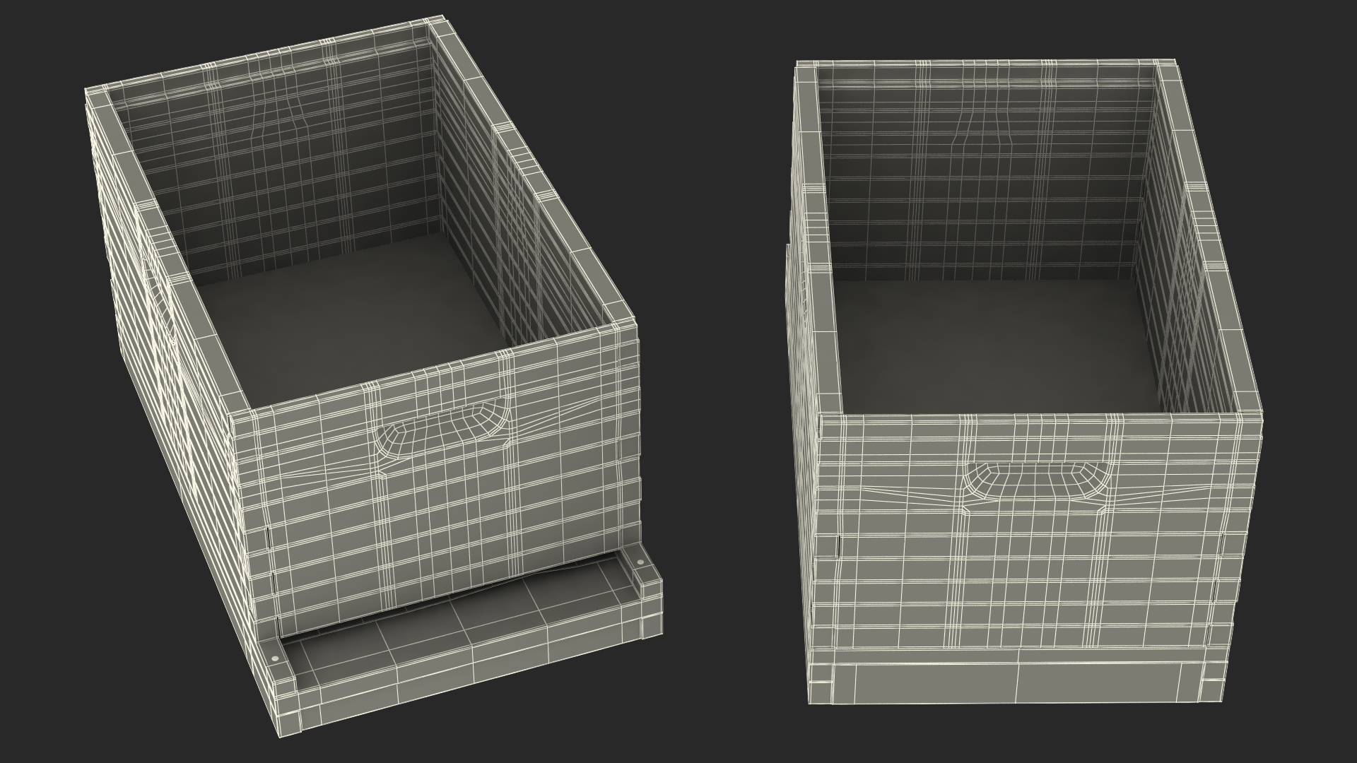 Painted Brood Box Cedar 8 frames 3D