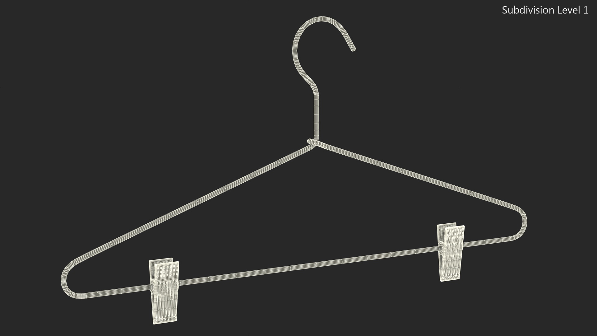3D Metal Hanger With Pant Clips model