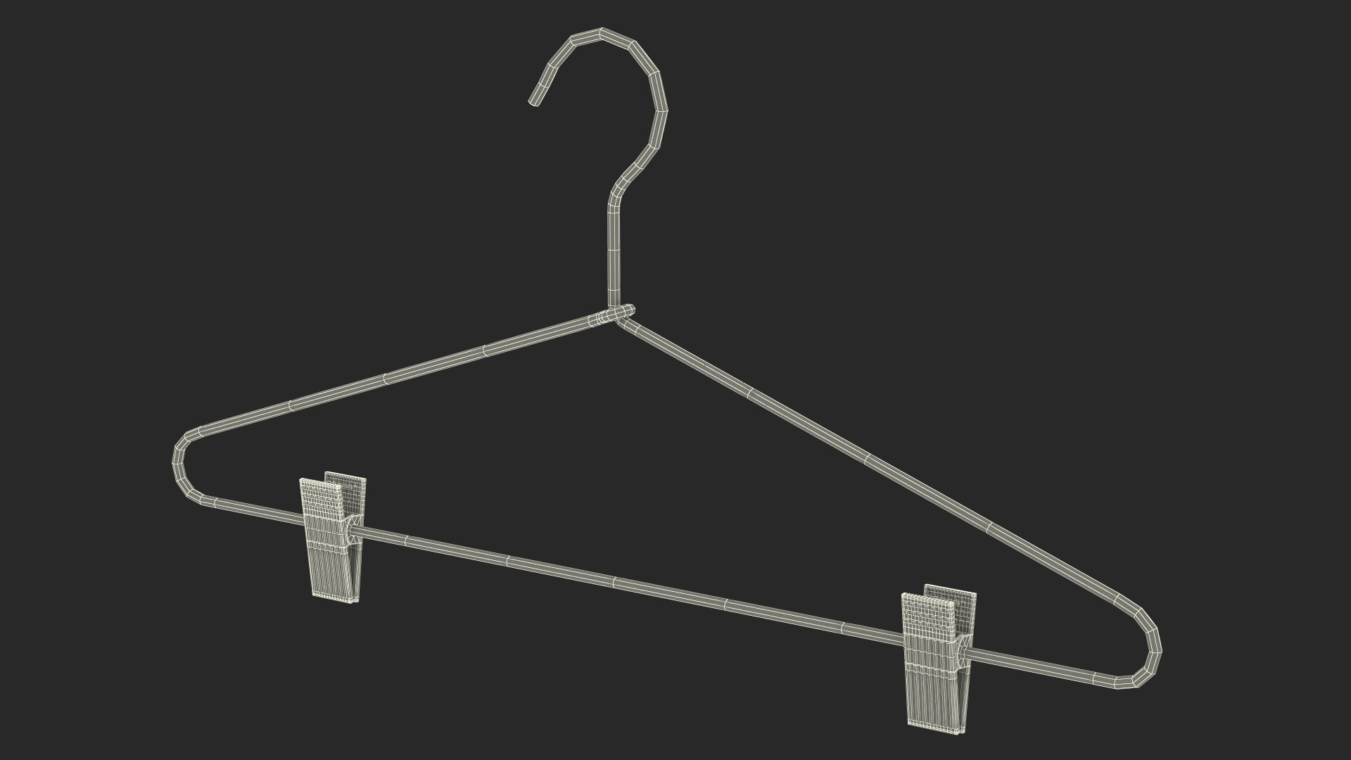 3D Metal Hanger With Pant Clips model