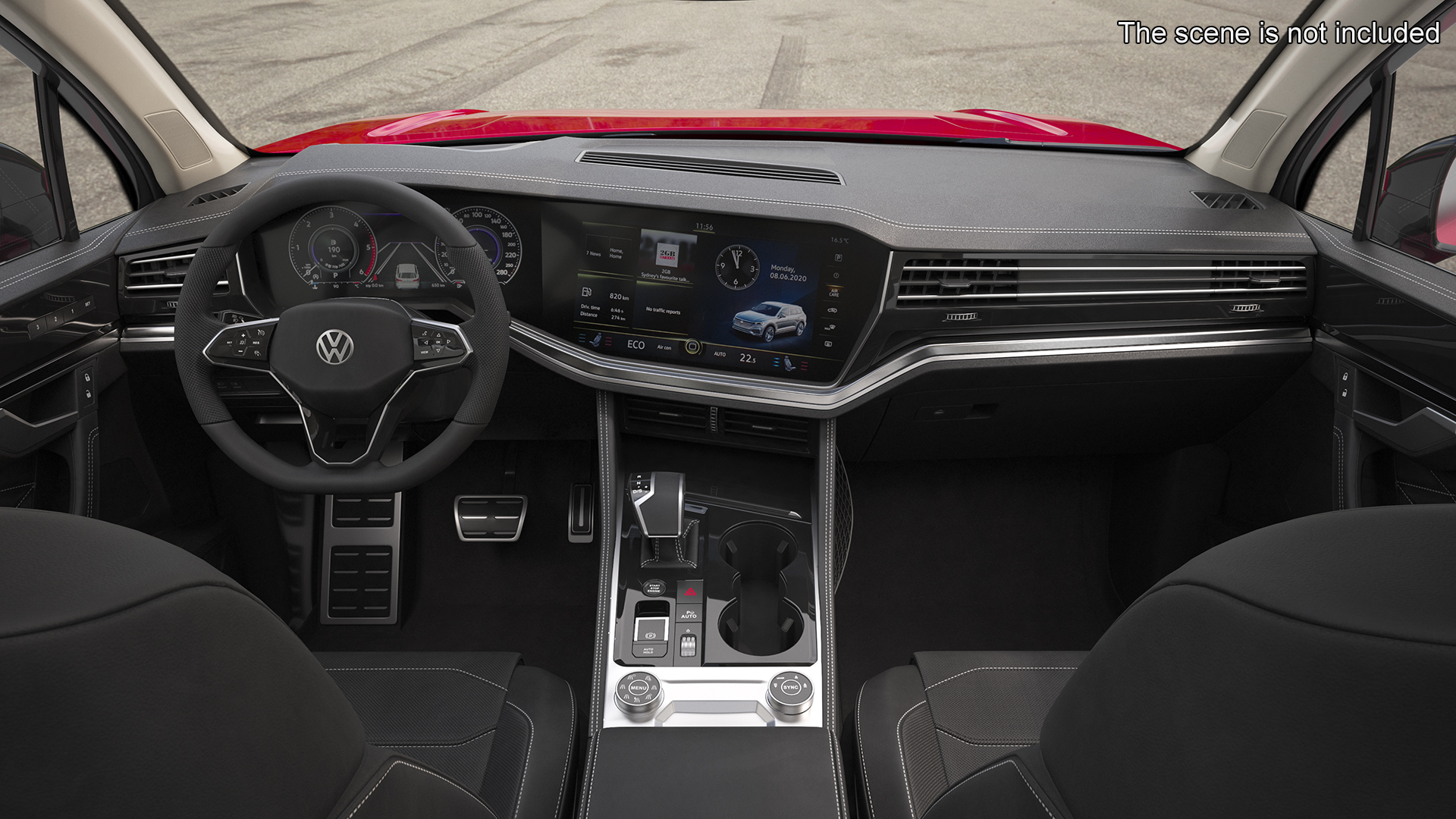 Volkswagen Touareg 2024 Red 3D