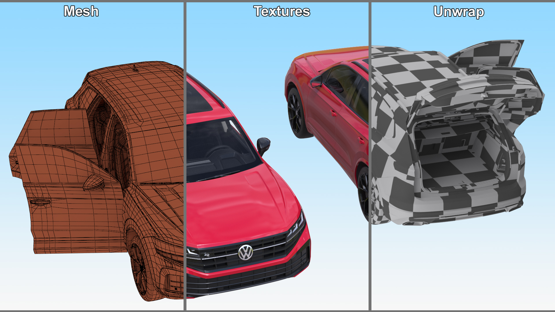 Volkswagen Touareg 2024 Red 3D