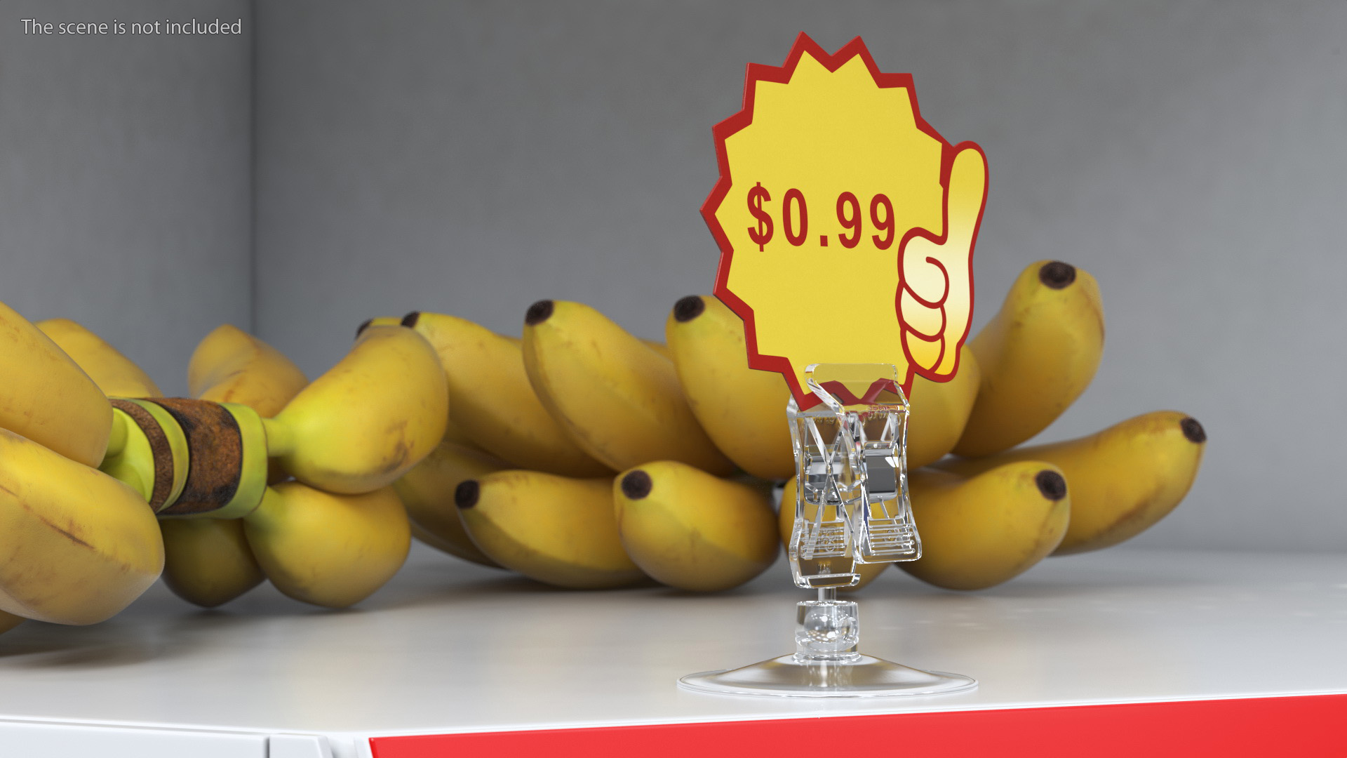 3D Price Tag Holder Plastic with Suction Cup