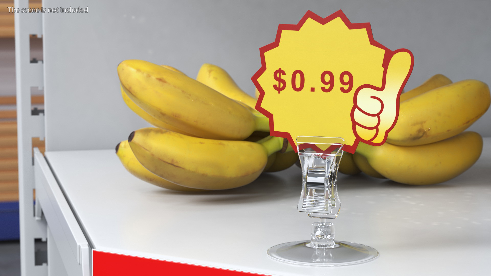 3D Price Tag Holder Plastic with Suction Cup