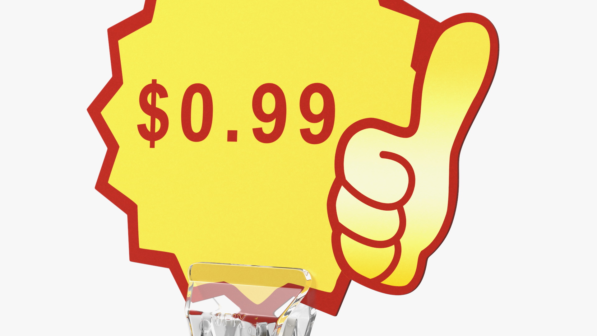 3D Price Tag Holder Plastic with Suction Cup