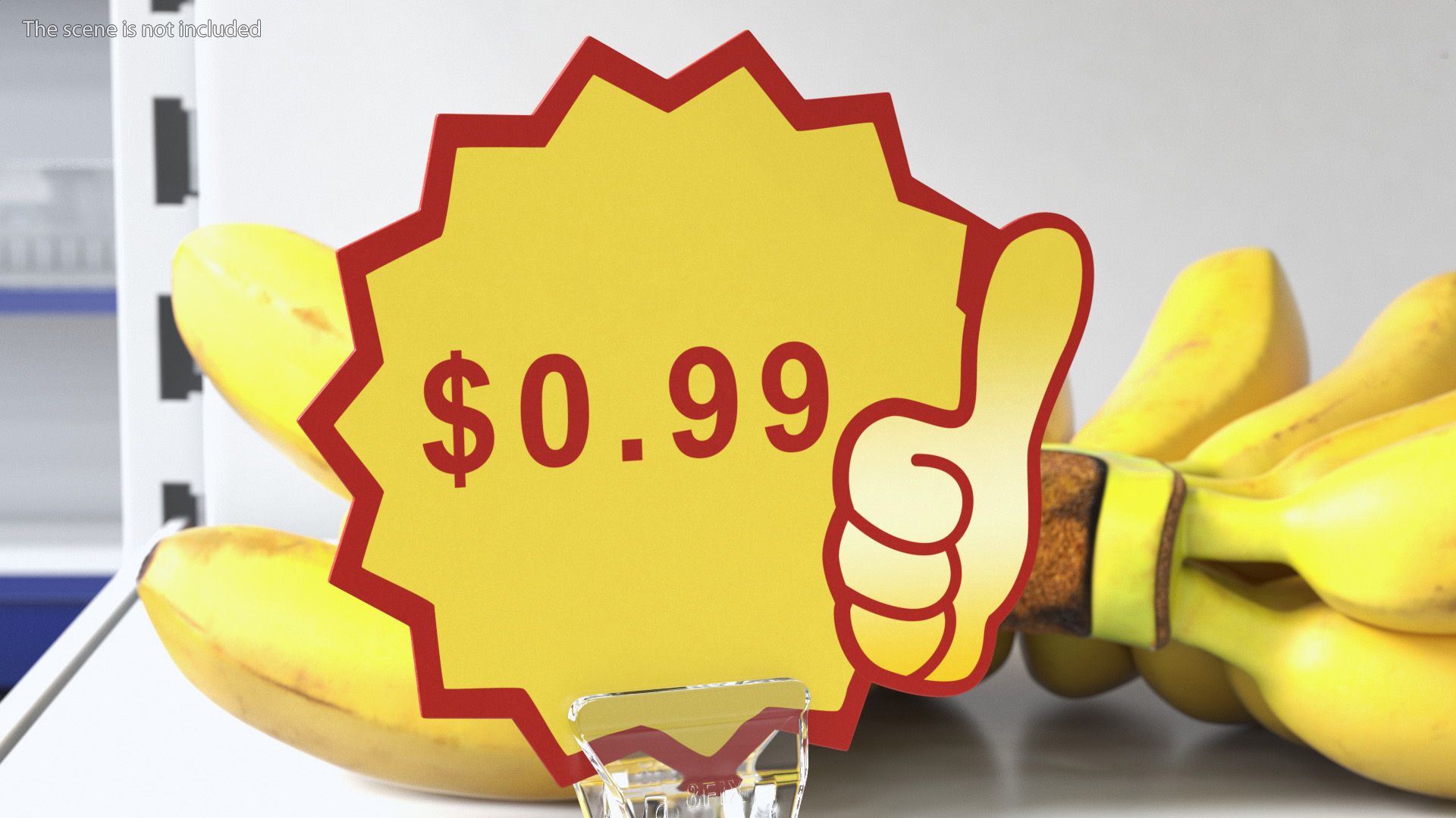 3D Price Tag Holder Plastic with Suction Cup