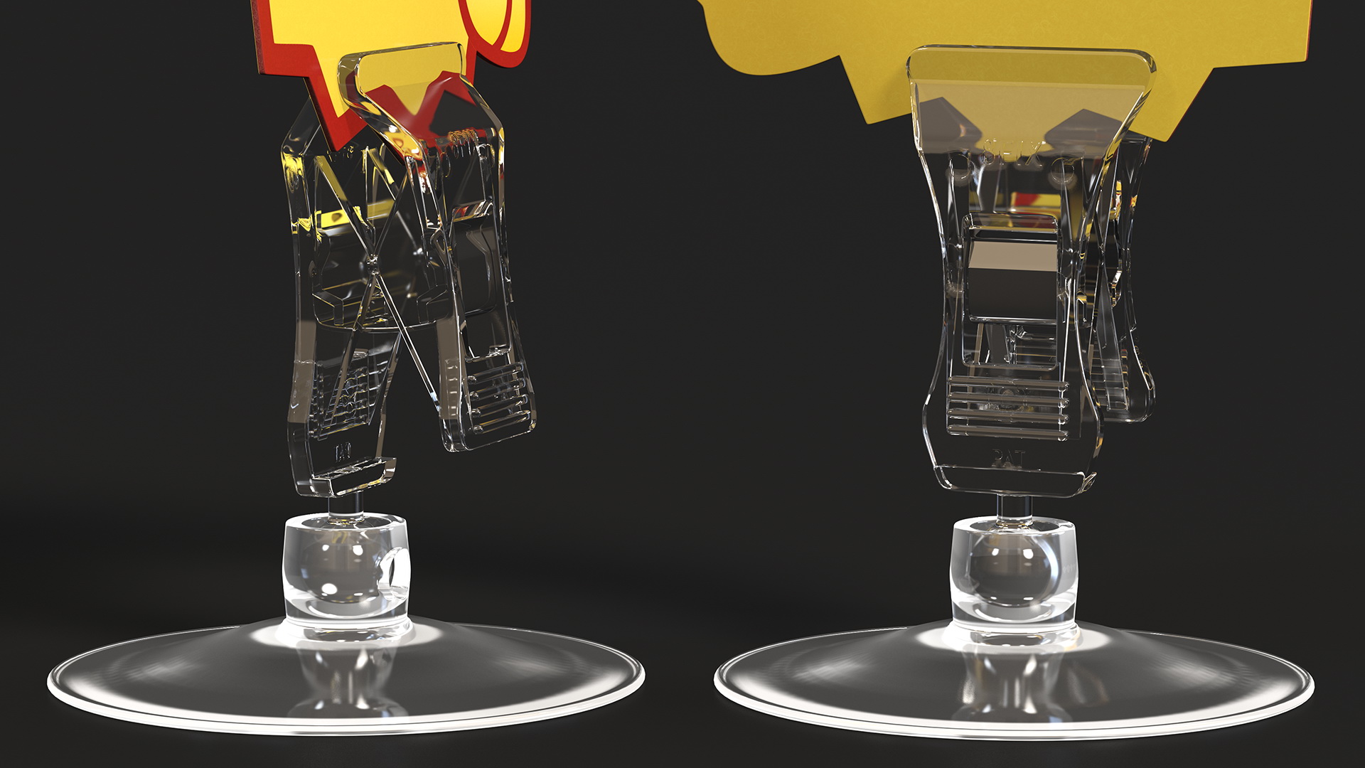 3D Price Tag Holder Plastic with Suction Cup