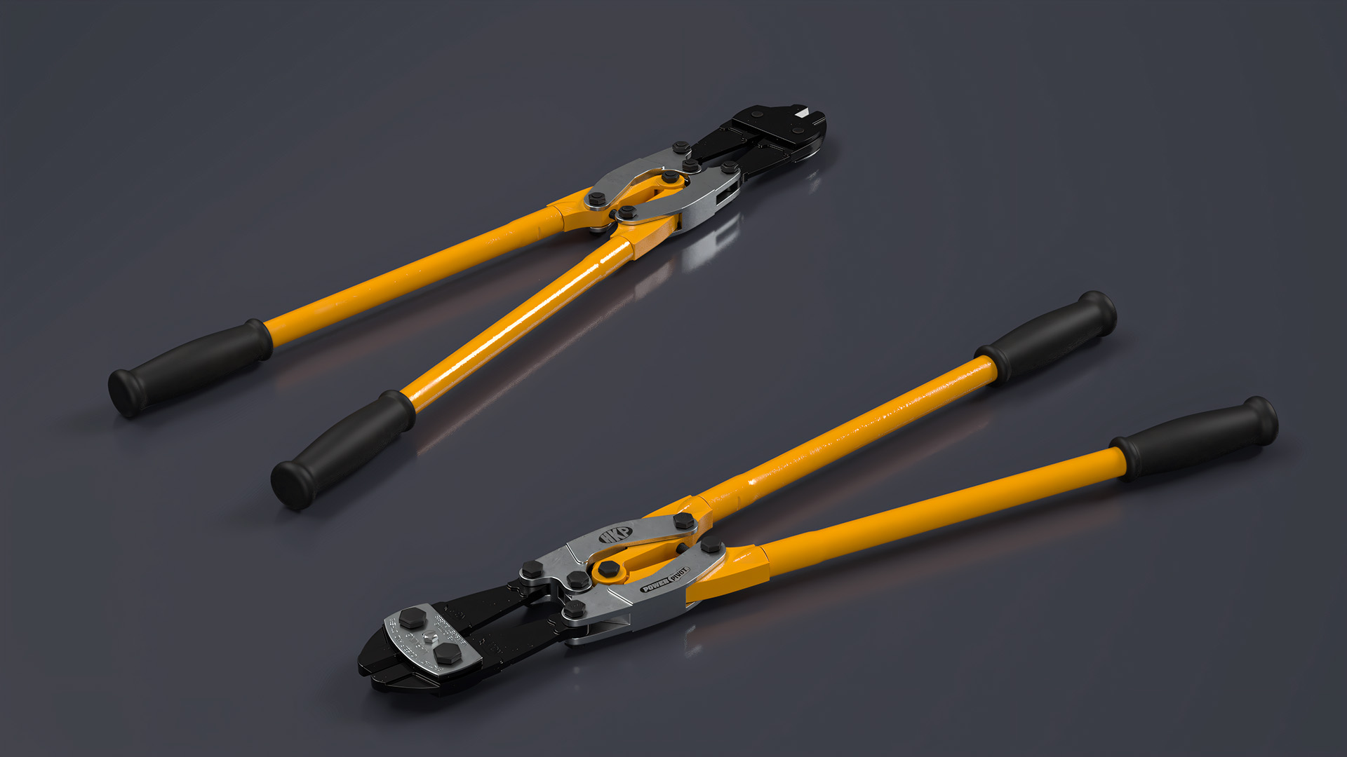 3D Hand Tool Bolt Cutter Yellow model