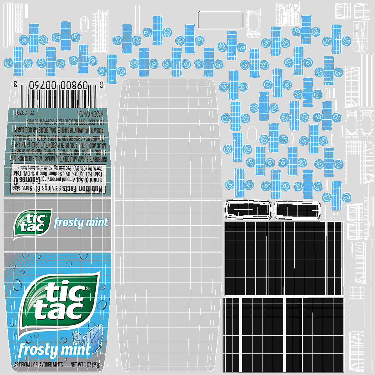 Tic Tac Frosty Mint Flavored Mints 3D model