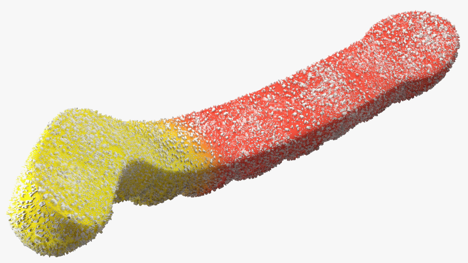 3D Sugar Coated Colorful Gummy Worms Pile model
