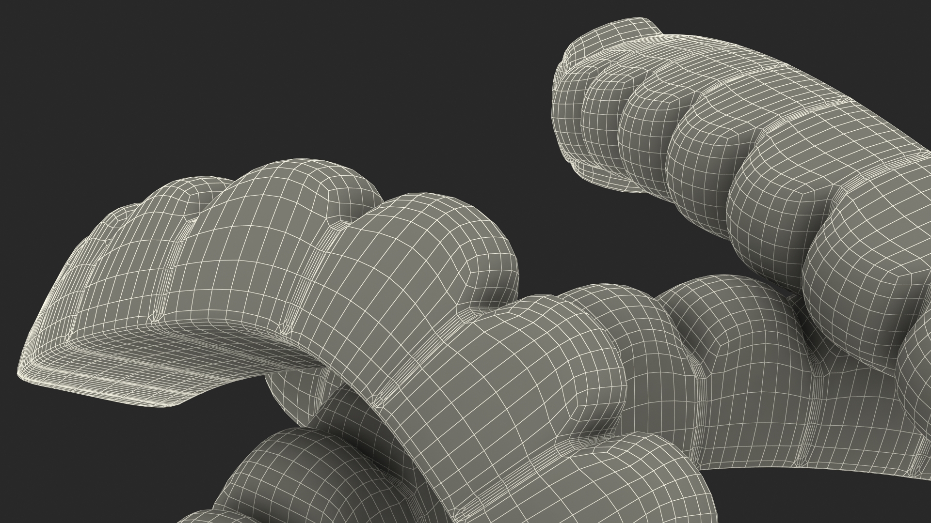 3D Sugar Coated Colorful Gummy Worms Pile model