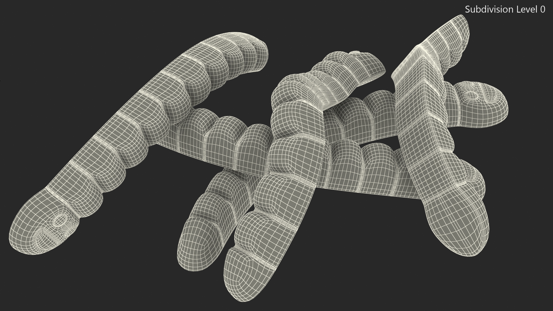3D Sugar Coated Colorful Gummy Worms Pile model