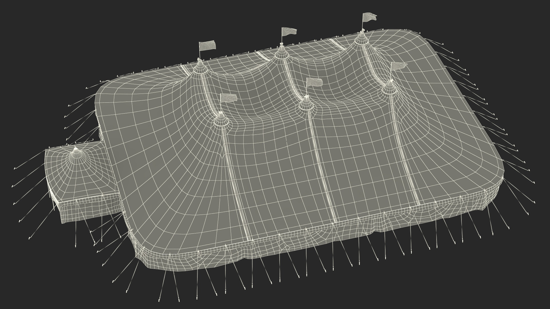 Circus Big Top Tent 3D model