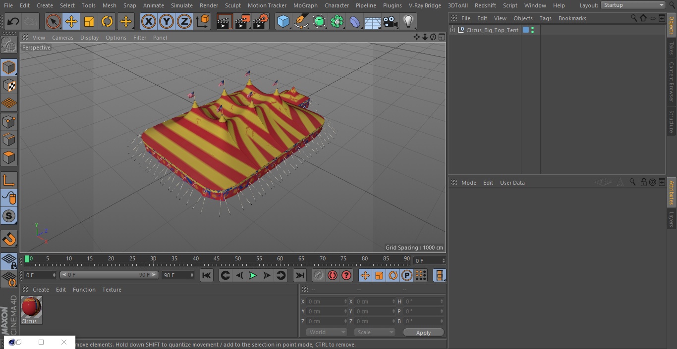 Circus Big Top Tent 3D model