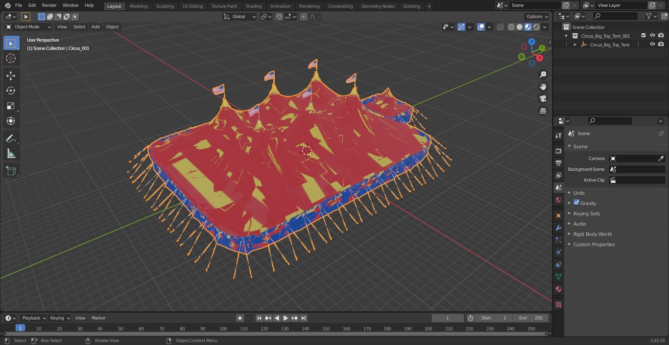 Circus Big Top Tent 3D model