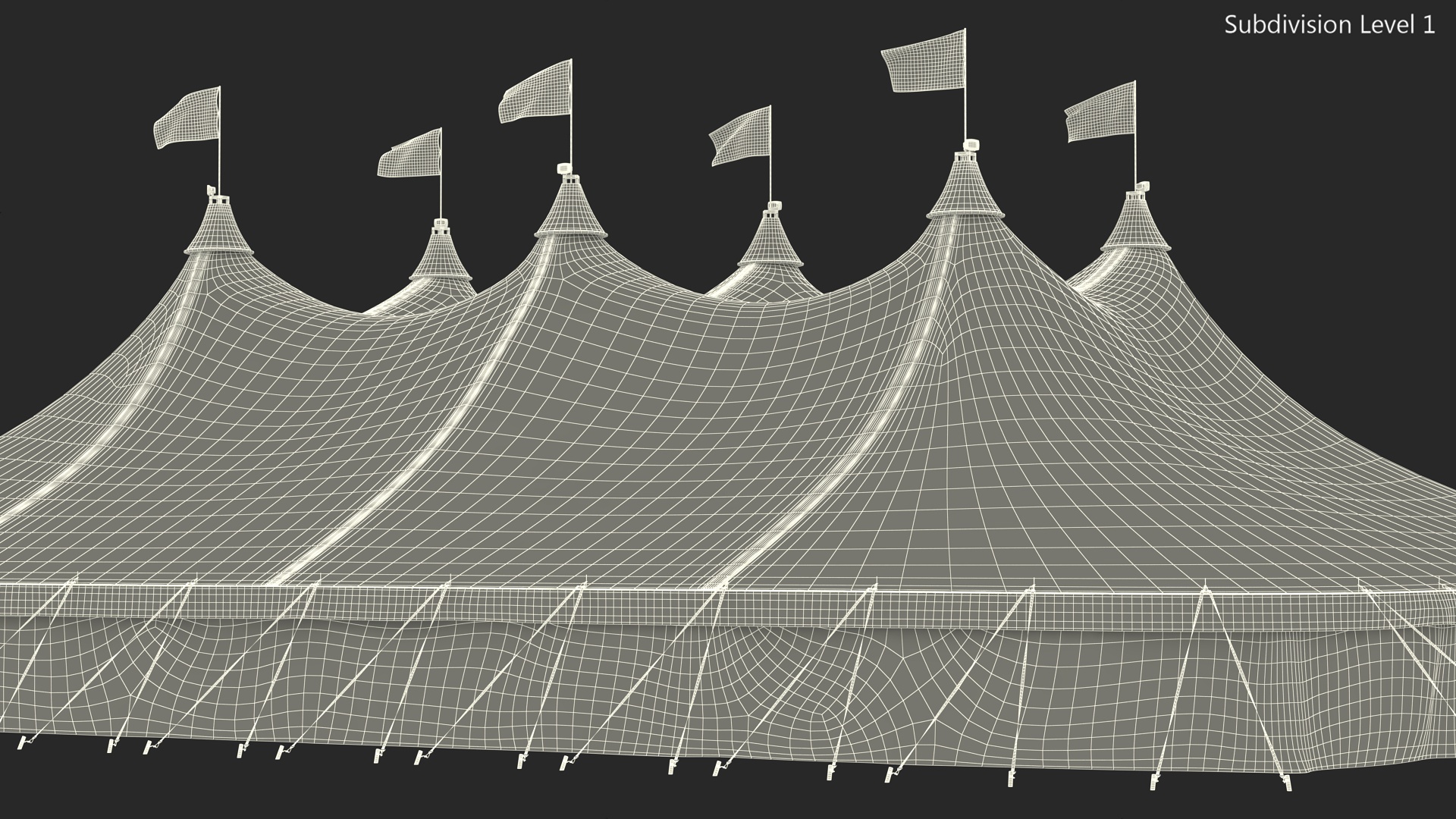 Circus Big Top Tent 3D model