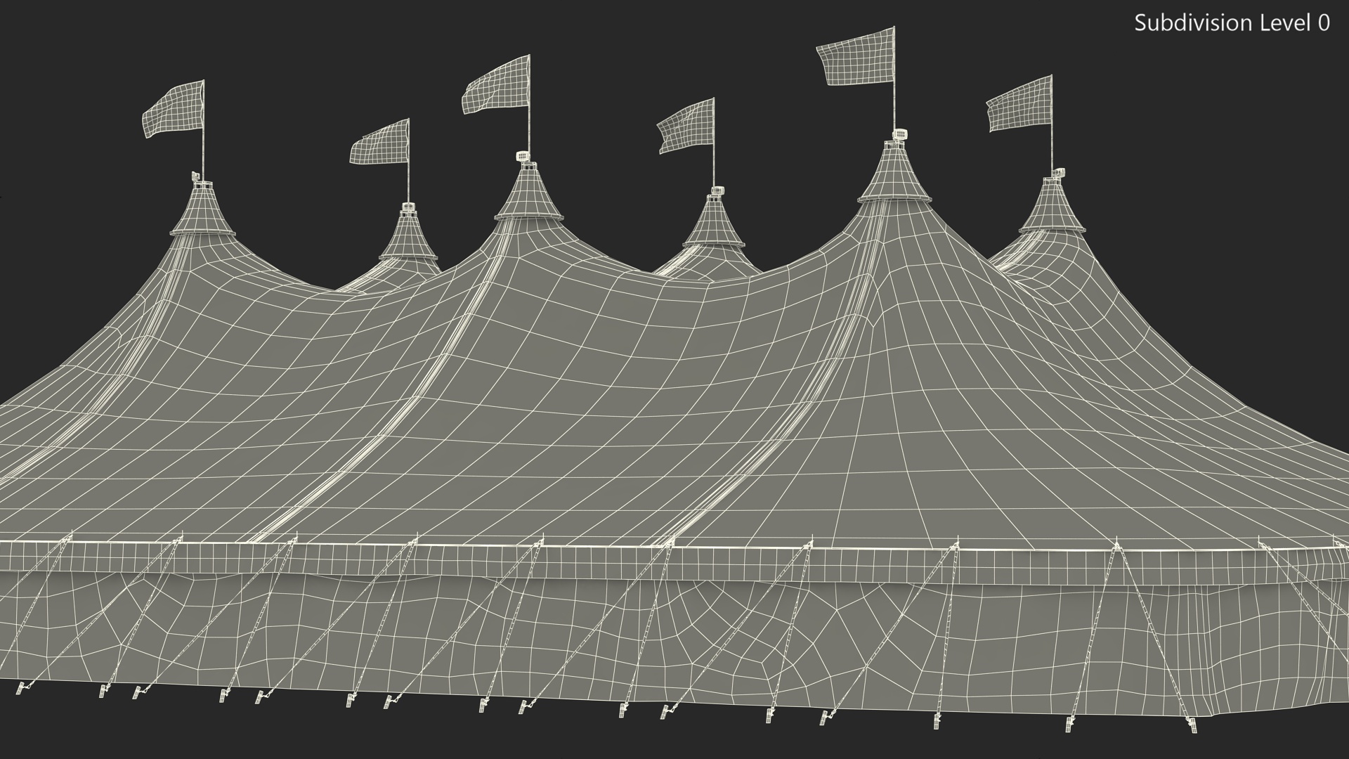 Circus Big Top Tent 3D model