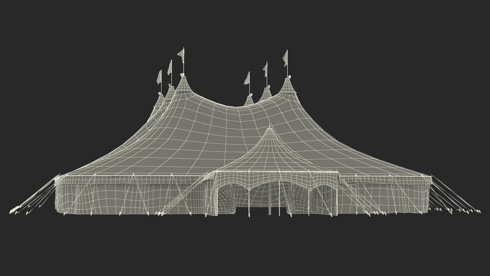 Circus Big Top Tent 3D model